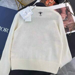 ÁO Dior Women Chez Moi Sweater Ecru Cashmere Intarsia