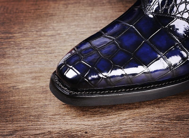 Giày Boots cao cổ da cá sấu thủ công