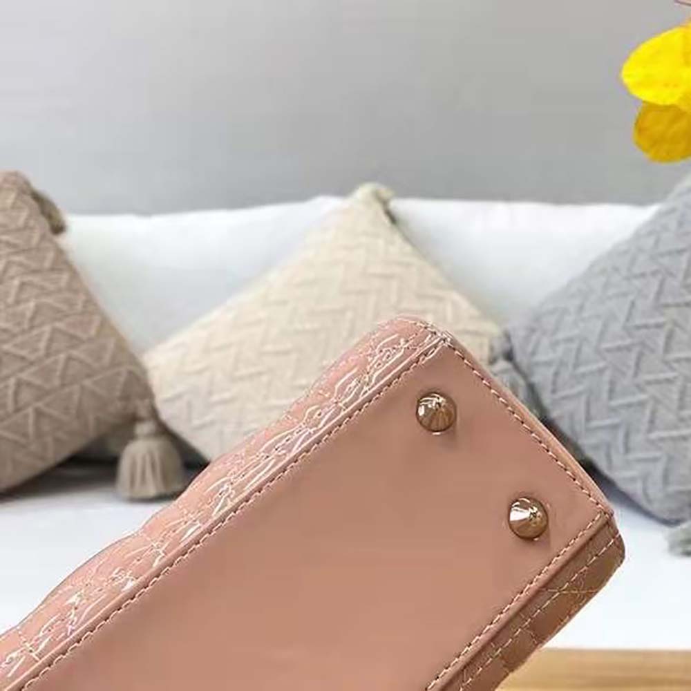 TÚI Dior Small Lady Dior Bag Patent Calfskin