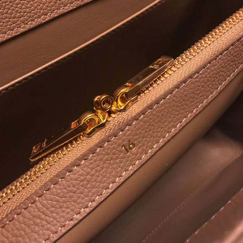 TÚI Celine Women Medium16 Bag in Grained Calfskin-Brown