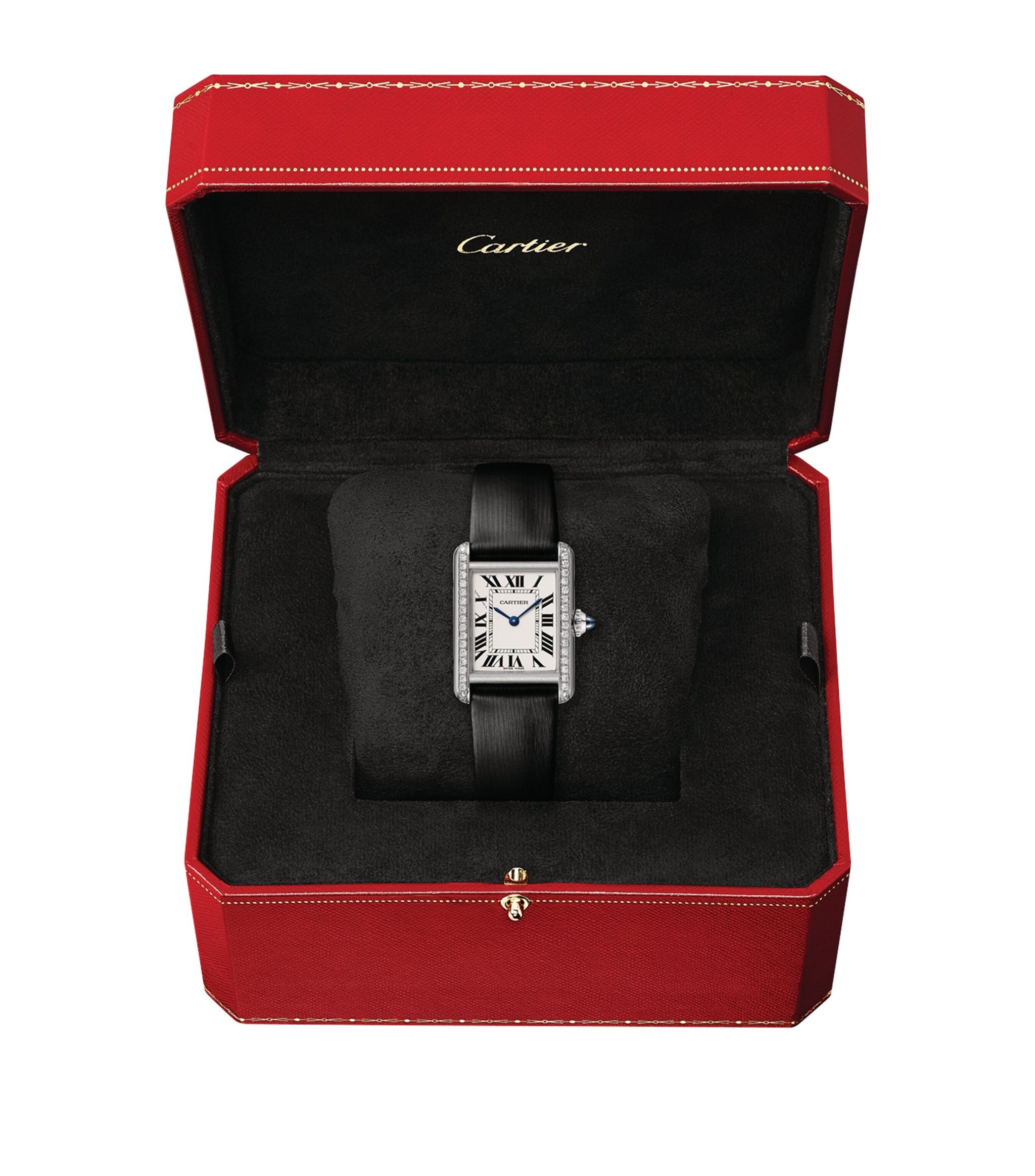 Đồng hồ CARTIER  Stainless Steel and Diamond Tank Must 22mm mặt số màu trắng