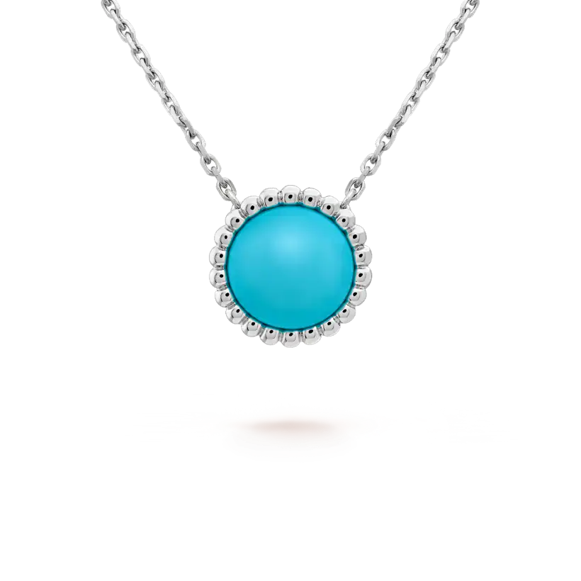 DÂY CHUYỀN VAN CLEEF & ARPELS PERLE'E COULEURS TURQUOISE 18K WHITE GOLD