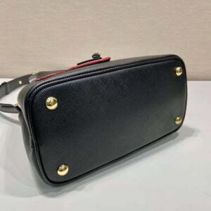 TÚI Prada Women Double Saffiano Leather Mini Bag-Black