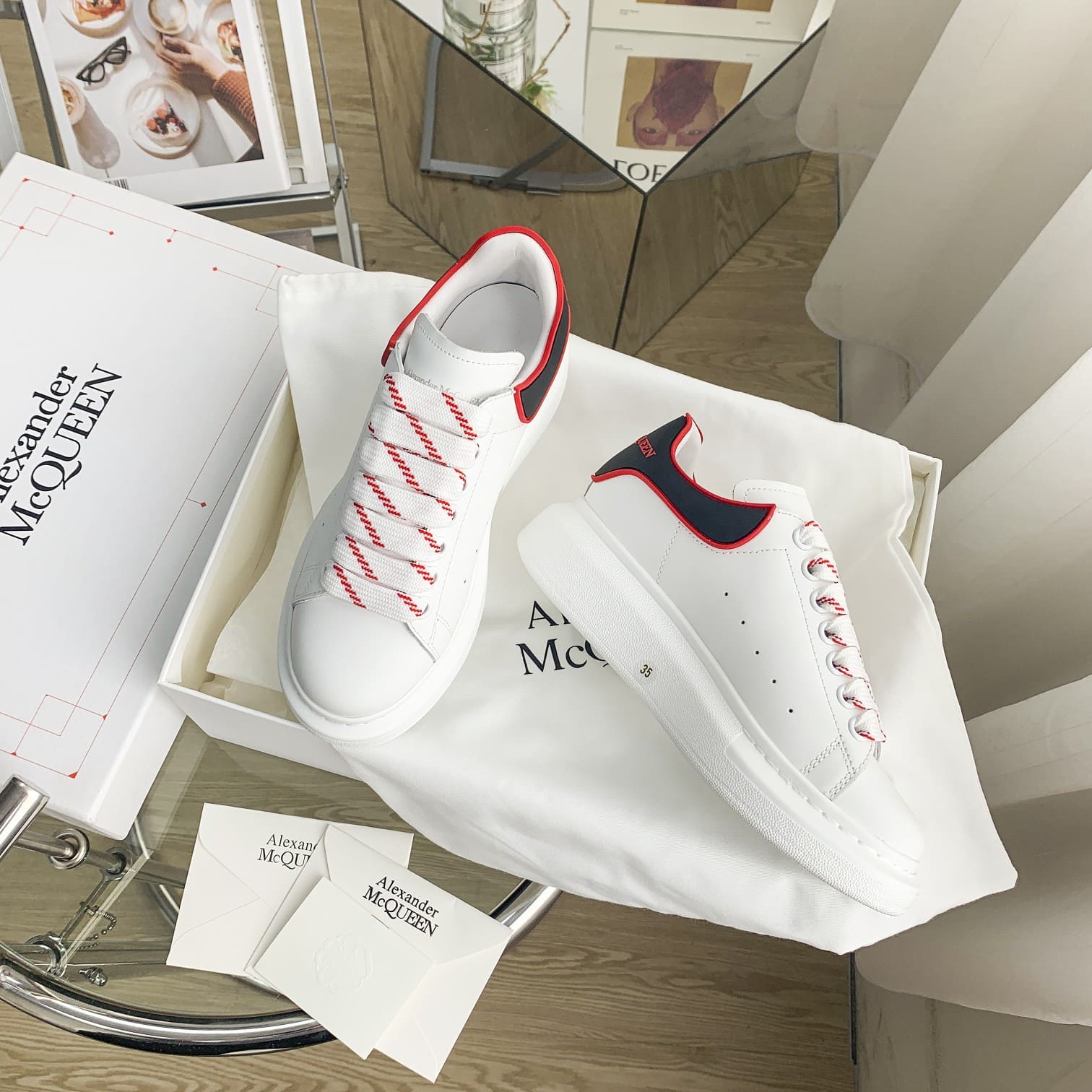 GIÀY ALEXANDER MCQUEEN SNEAKERS SHOES AAA UNISEX NAM VÀ NỮ DA BÊ HẢO HẠNG