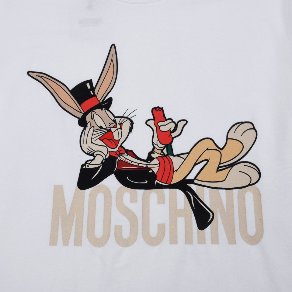 ÁO MOSCHINO print cotton jersey T-shirt