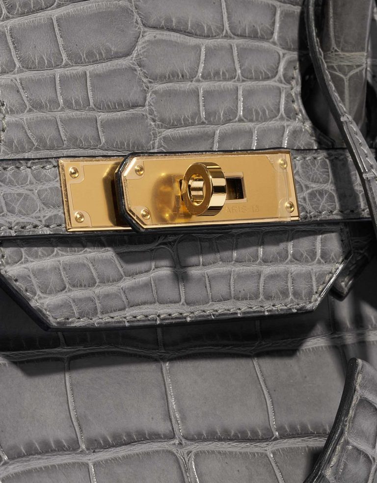 TÚI Hermès Birkin 35 Matte Alligator Graphite Gold Buckle khóa vàng