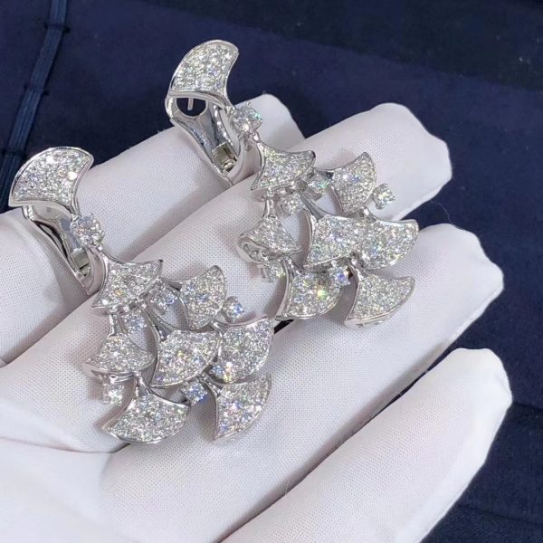 Vòng cổ BVLGARI Divas' Dream Bông tai giọt kim cương 7.95ct vàng trắng 18K