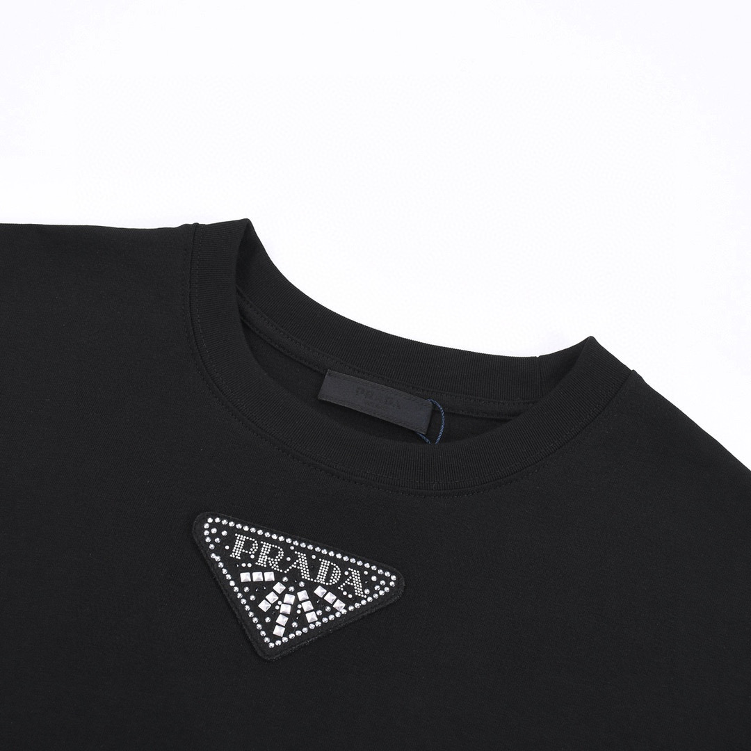 ÁO PRADA print cotton jersey T-shirt
