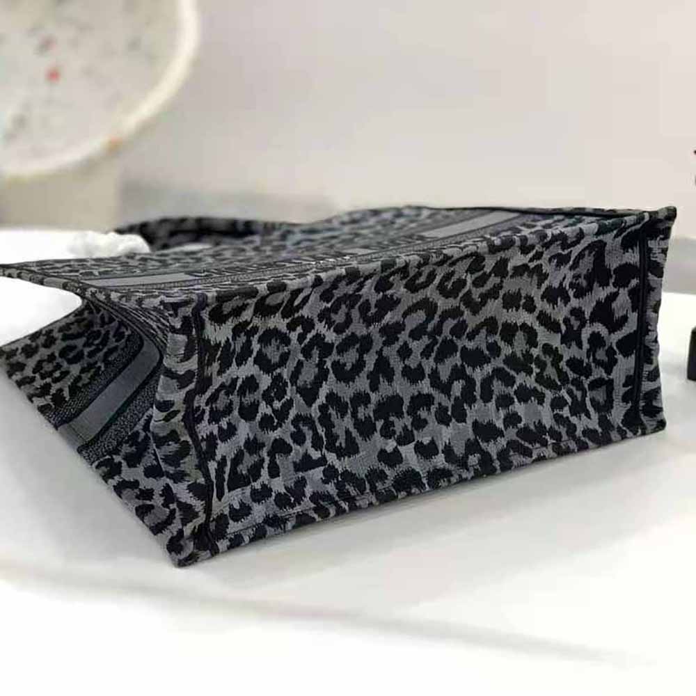 TÚI Dior Women Book Tote Gray Mizza Embroidery