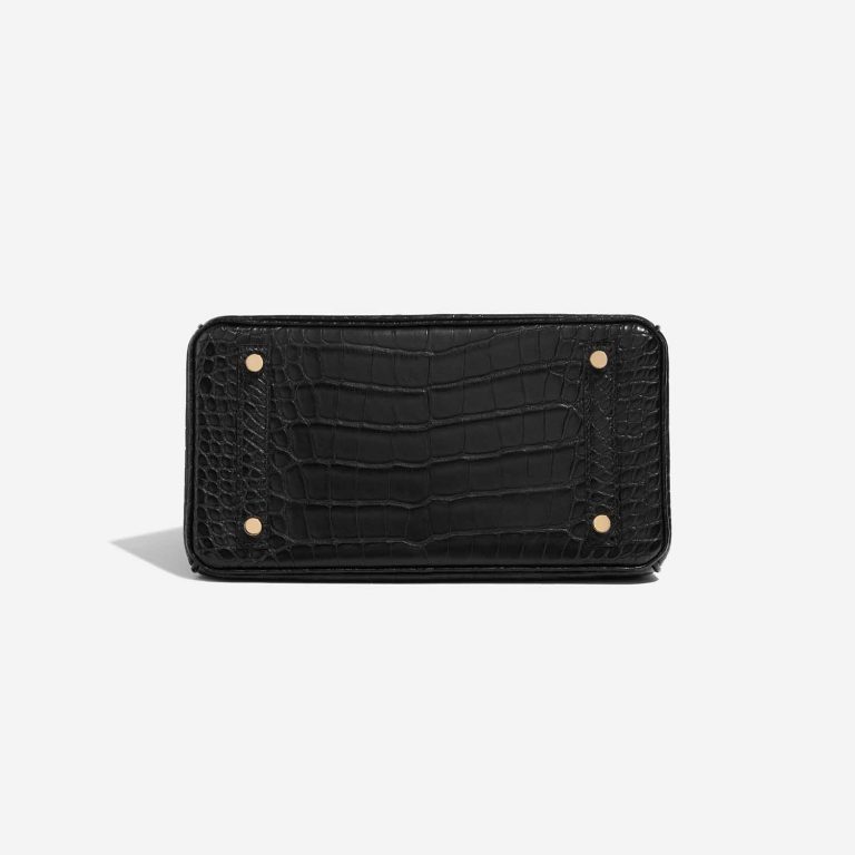 TÚI Hermès Birkin 25 Matte Alligator Black Gold Buckle khóa vàng