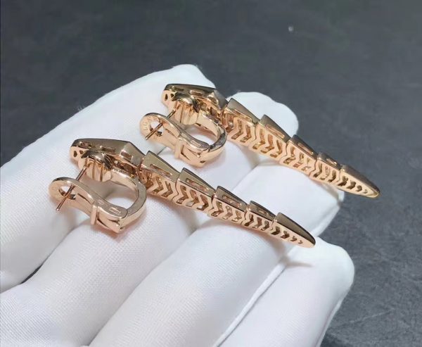 Bông tai BVLGARI Serpenti Viper Bông tai thả vàng hồng 18K