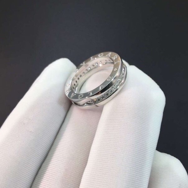 NHẪN BVLGARI B ZERO 1 ONE DIAMOND BAND WHITE GOLD 18K