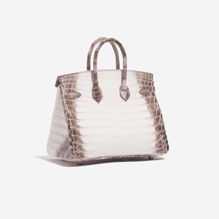 TÚI Hermès Birkin 25 Niloticus Crocodile Himalaya Blanc da cá sấu bạch tạng Himalayan Silver Buckle khóa trắng