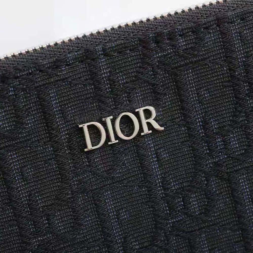 TÚI Dior Pouch Black Dior Oblique Jacquard