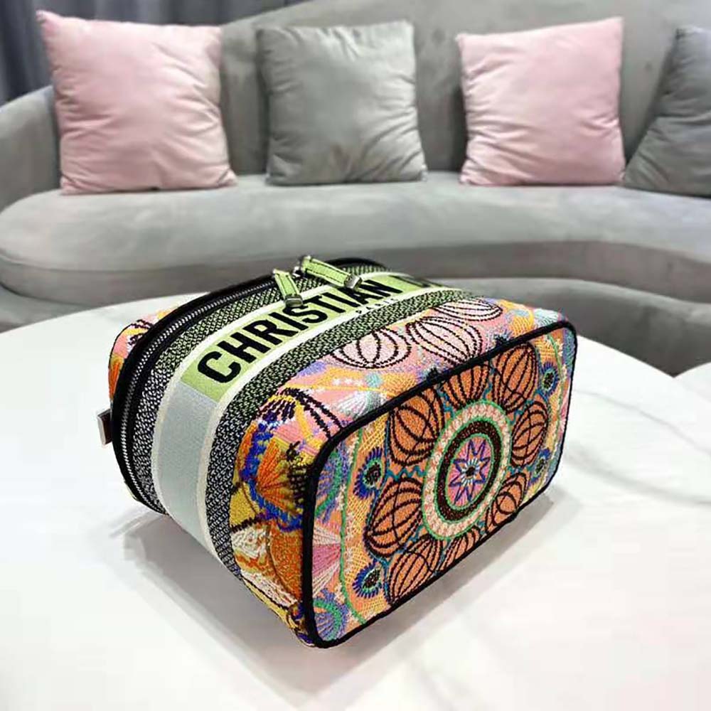 TÚI Dior Women DiorTravel Vanity Case Multicolor Dior in Lights Embroidery
