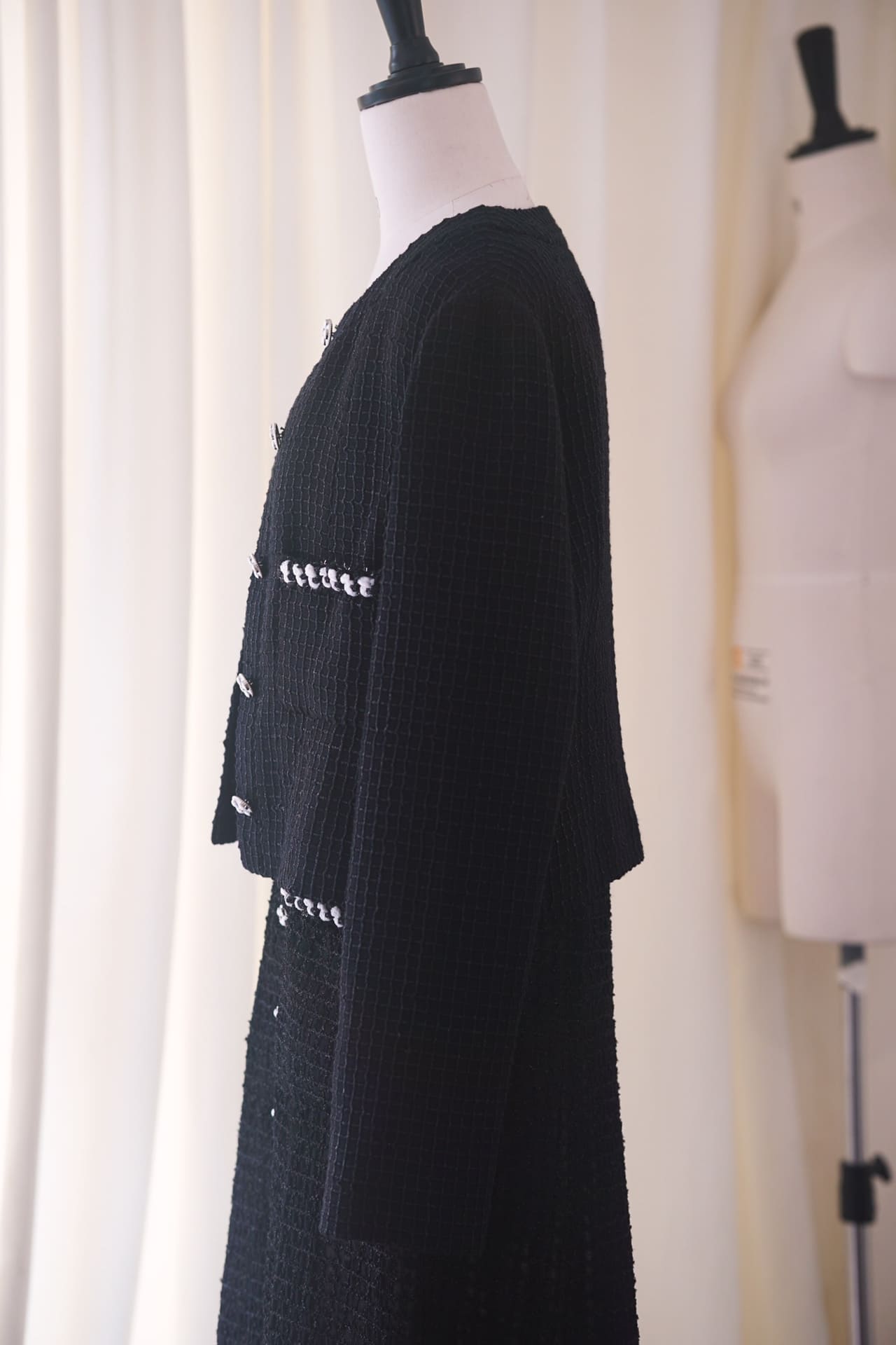BỘ ĐỒ CHANEL SANG TRỌNG MÀU ĐEN BLACK LONG DRESS High Classy