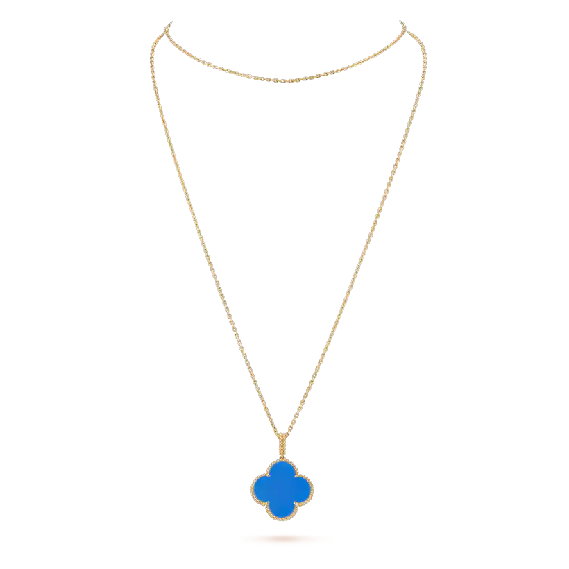 DÂY CHUYỀN VAN CLEEF & ARPELS ALHAMBRA AGATE 18K YELLOW GOLD LONG