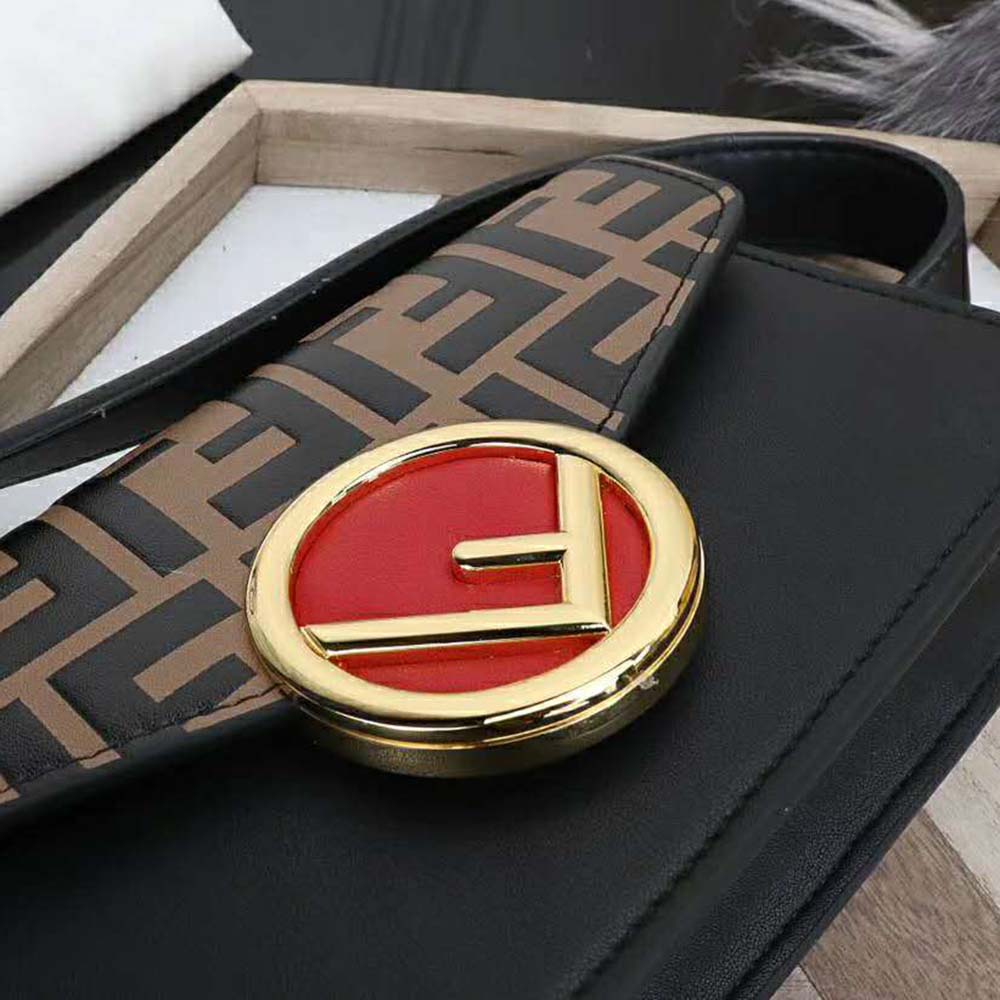 TÚI Fendi Women Belt Bag in Calf Leather-Brown