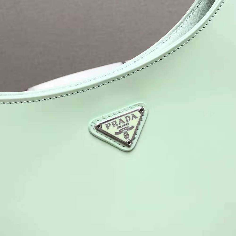 TÚI Prada Cleo Brushed Leather Shoulder Bag-Lime