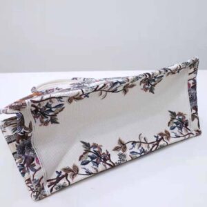 TÚI Dior Women Medium Dior Book Tote Ecru Multicolor Dior Jardin D’Hiver Embroidery