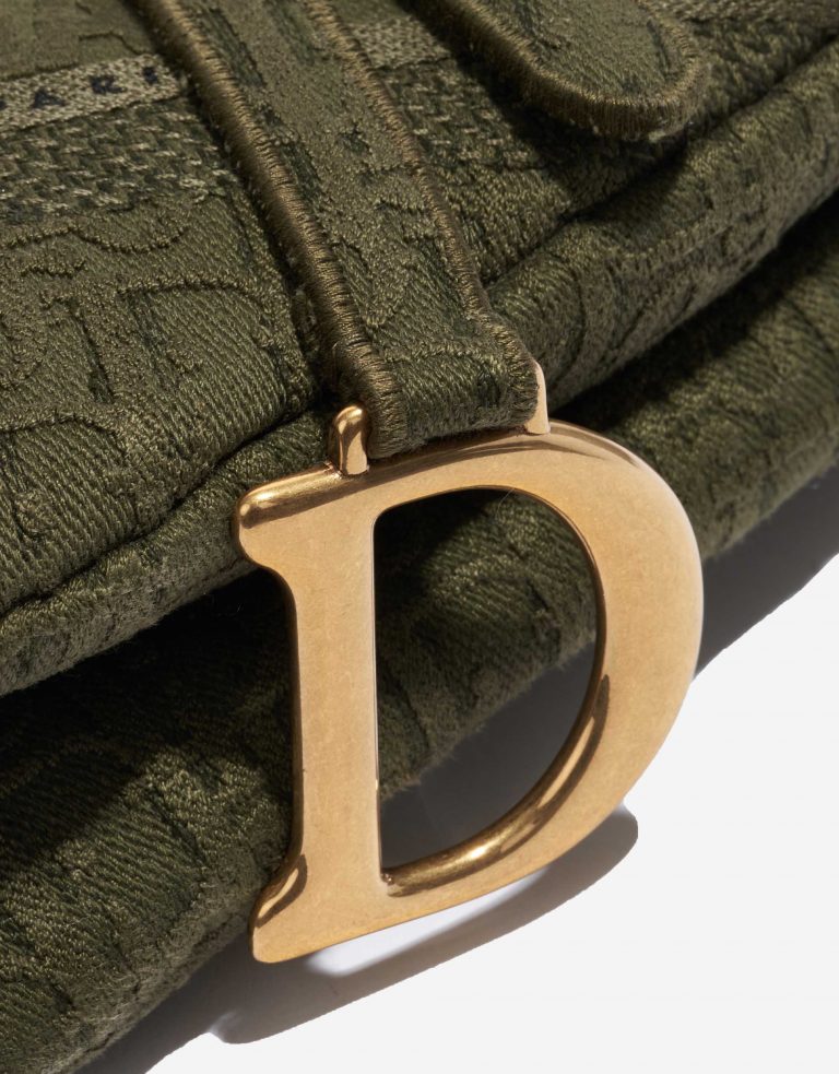 TÚI Dior Saddle Medium Canvas Green