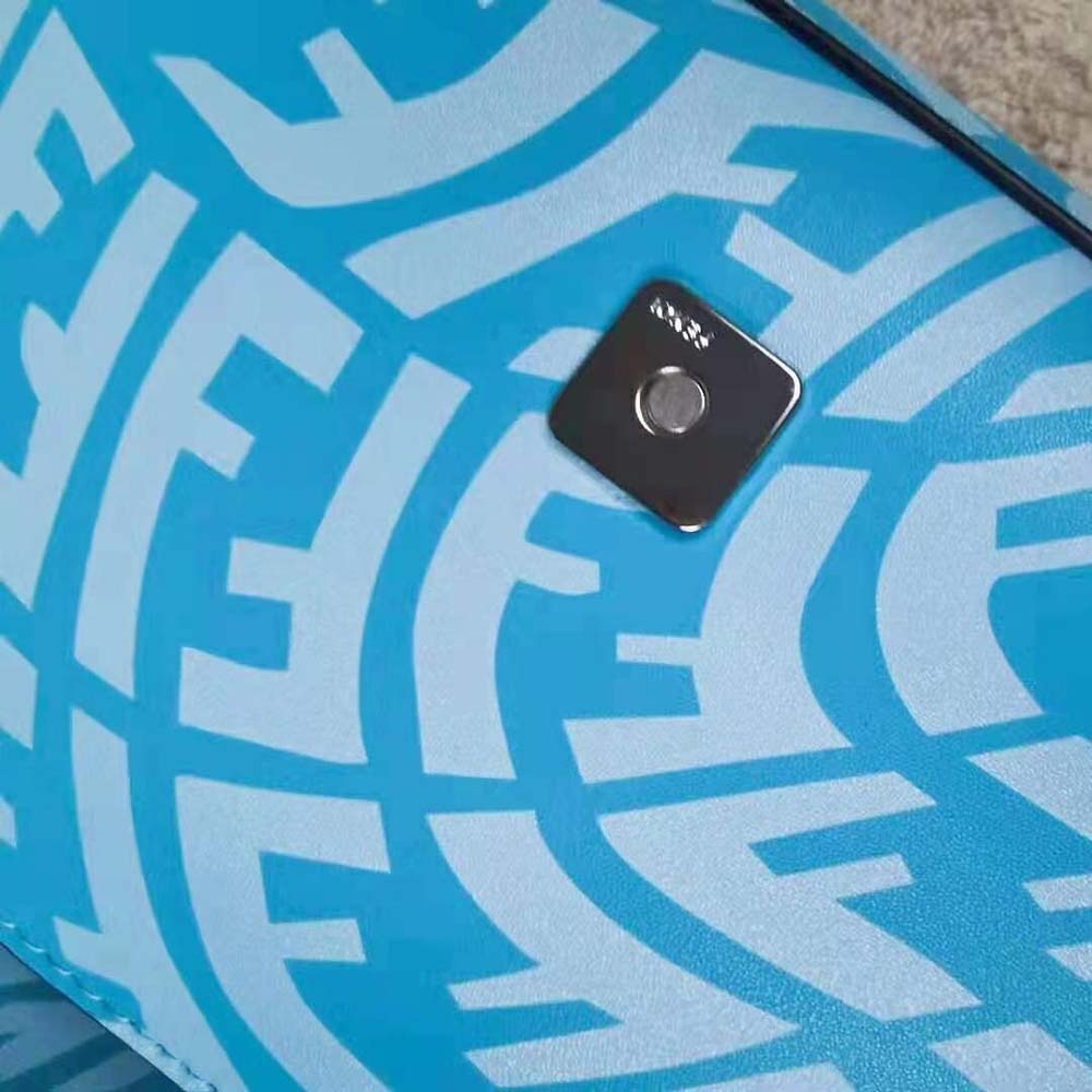 TÚI Fendi Women Baguette 1997 Blue Glazed Canvas Bag