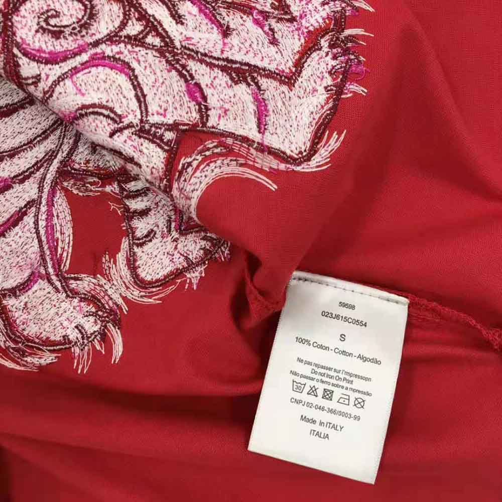 ÁO Dior and Kenny Scharf T-shirt Relaxed Fit Red Cotton Jersey