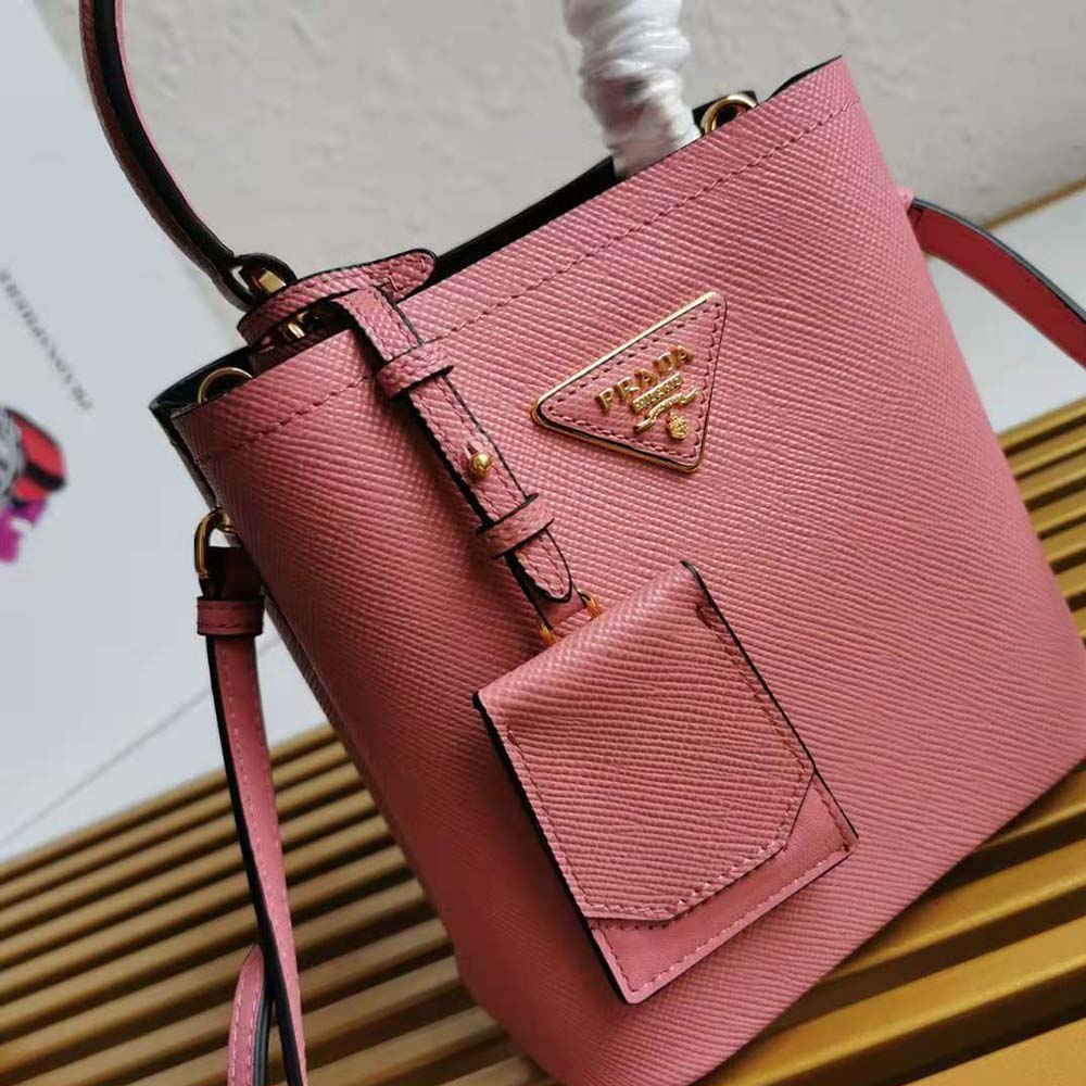 TÚI Prada Saffiano Leather Prada Panier Bag-Pink