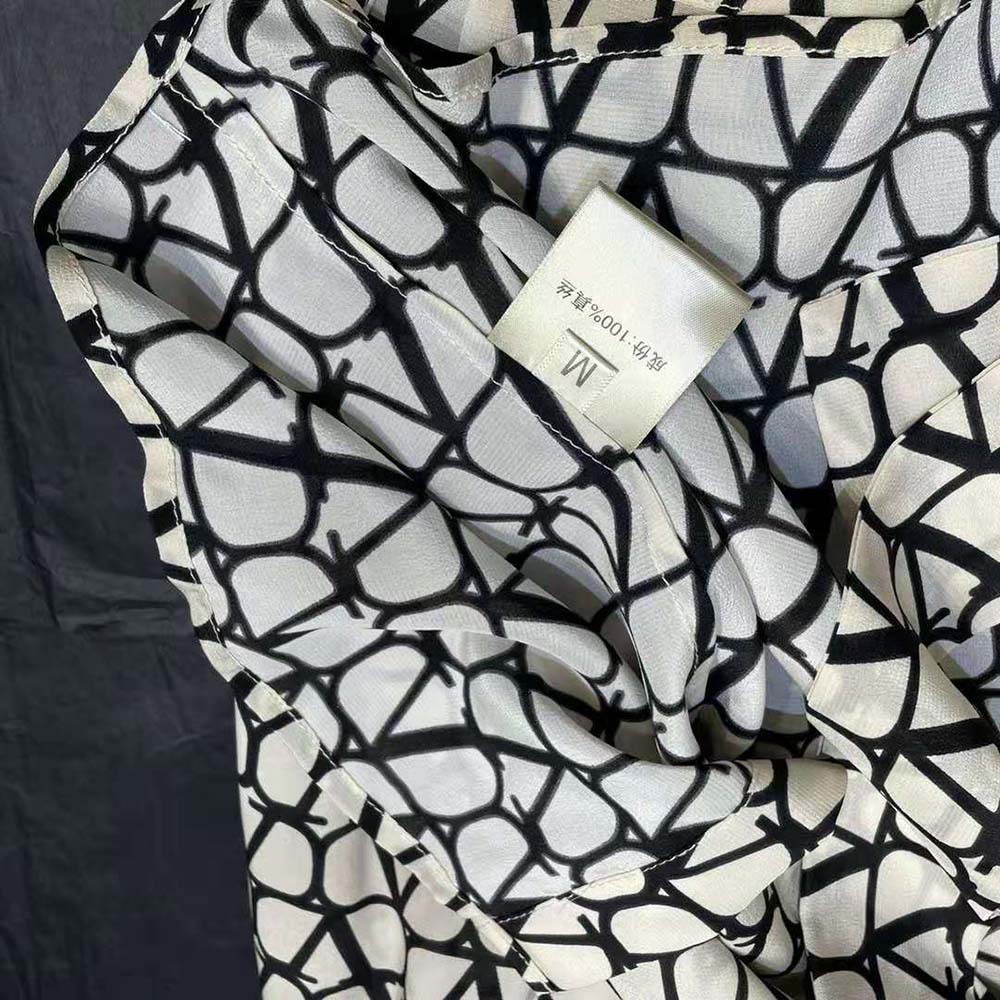 ÁO Valentino Women Toile Iconographe Crepe De Chine Blouse-Black
