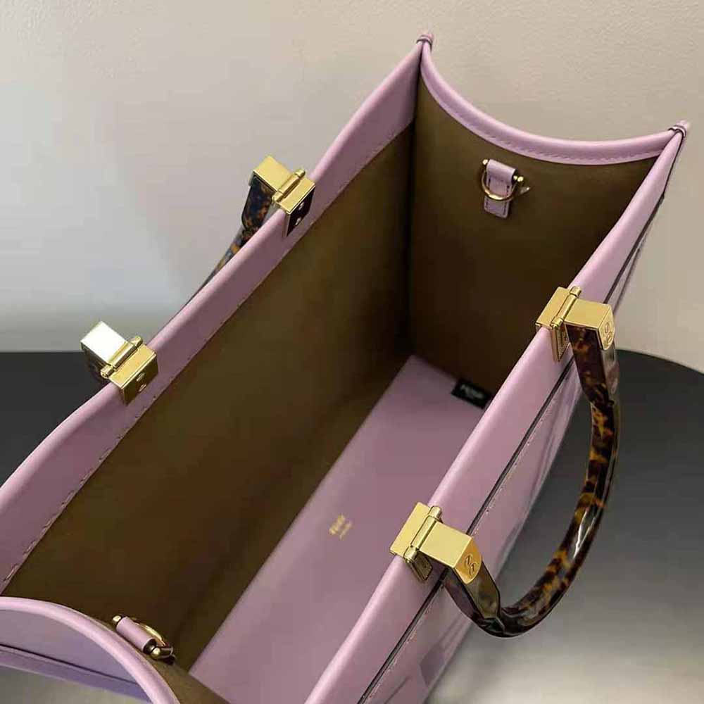 TÚI Fendi Women Sunshine Medium Lilac Leather Shopper-Purple