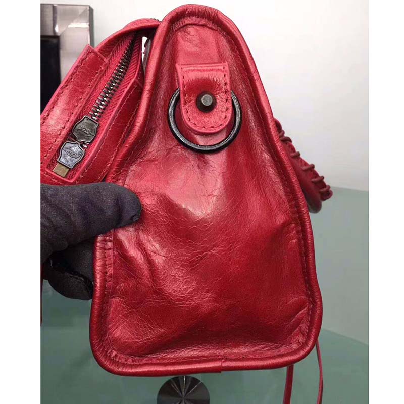 TÚI Balenciaga Classic City Top Handle and Should Bag-Red
