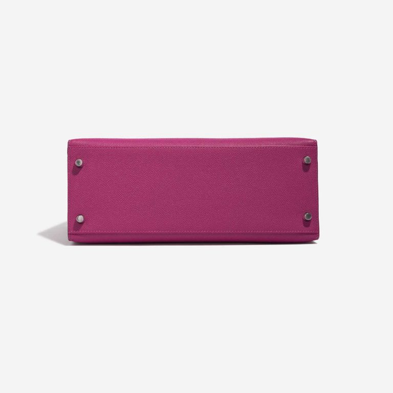 TÚI Hermès Kelly 28 Epsom Pourpre Silver Buckle khóa trắng