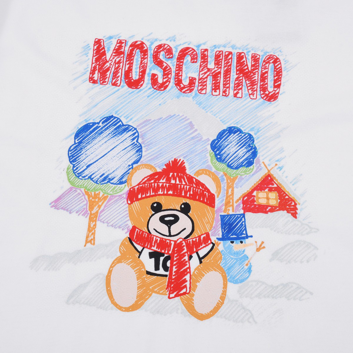 ÁO MOSCHINO print cotton jersey T-shirt
