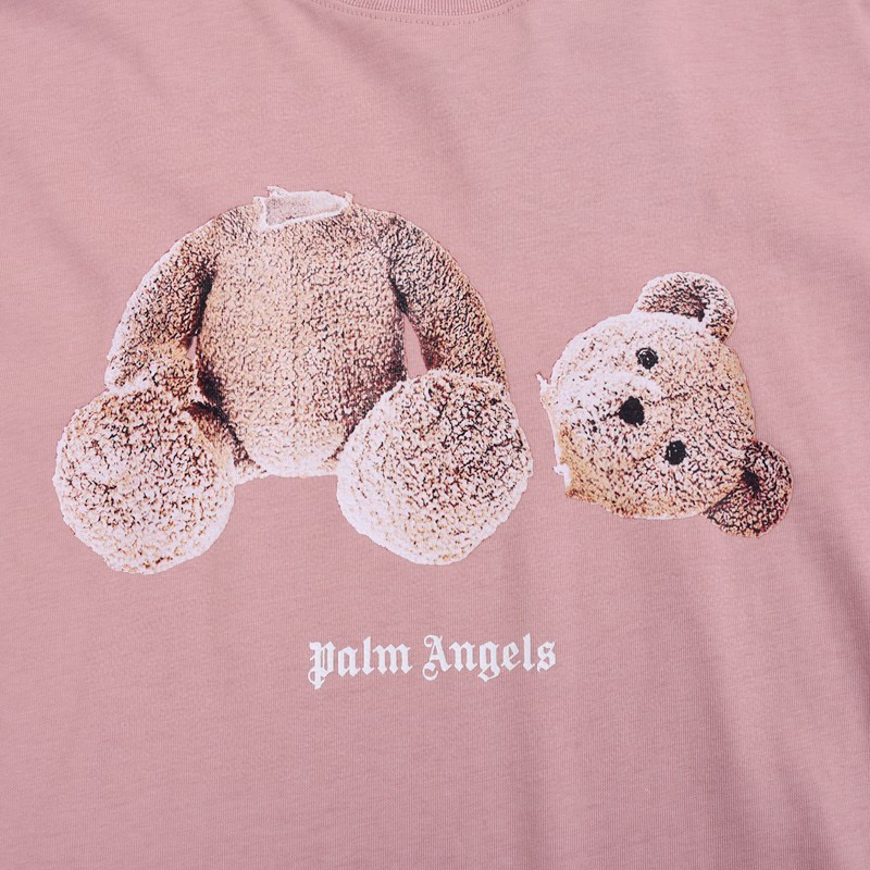 ÁO PALM ANGELS TEDDY LOGO T SHIRT PINK