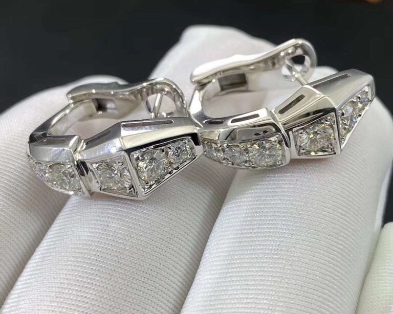 BÔNG TAI BVLGARI SERPENTI VIPER DIAMOND AND WHITE GOLD 18K