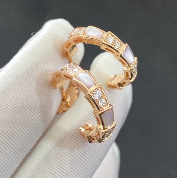 BÔNG TAI BVLGARI SERPENTI VIPER DIAMOND AND ROSE GOLD 18K
