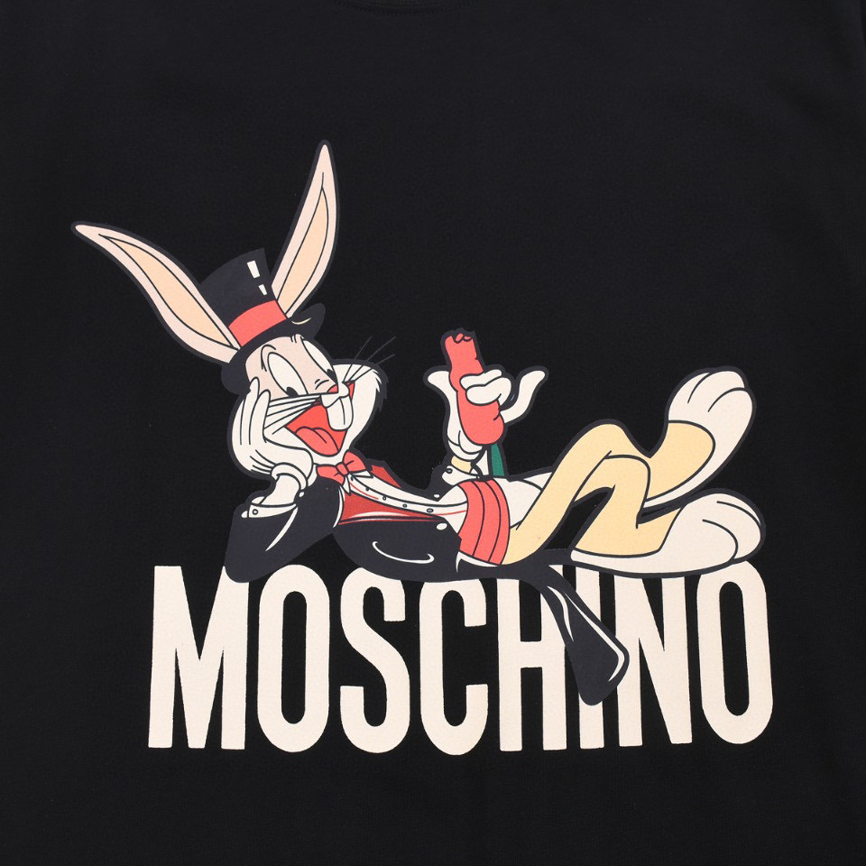 ÁO MOSCHINO print cotton jersey T-shirt