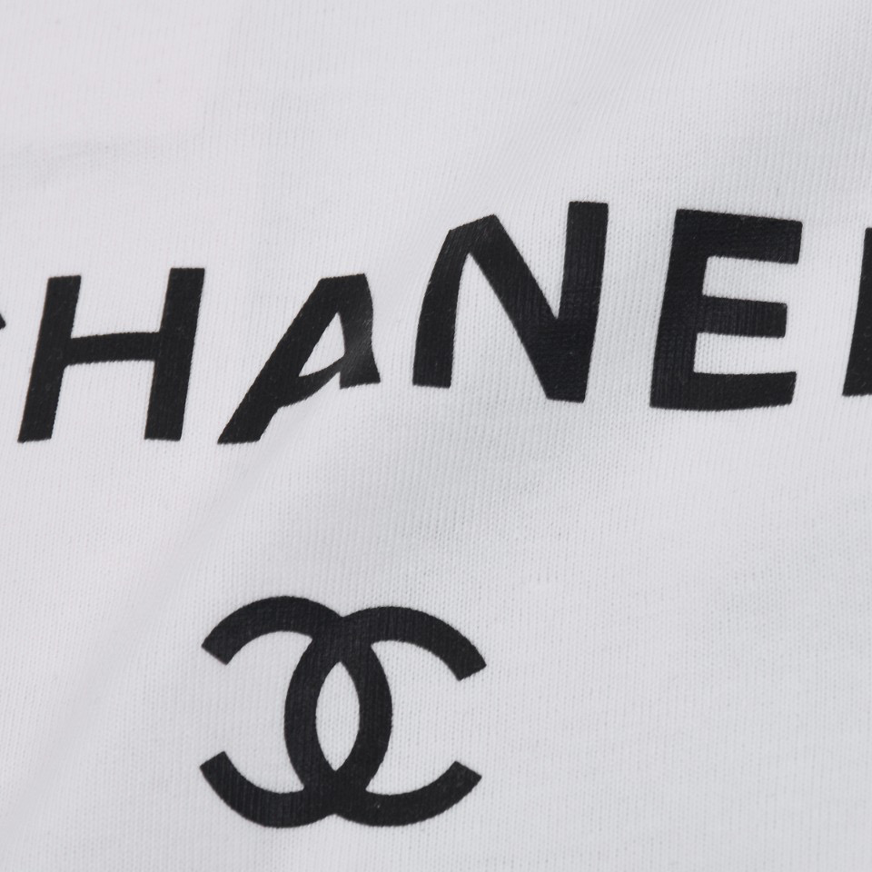 ÁO CHANEL print cotton jersey T-shirt