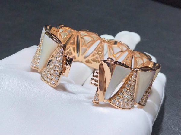 Vòng tay BVLGARI Divas Dream Rose Gold Diamond M.O.P vàng hồng 18K