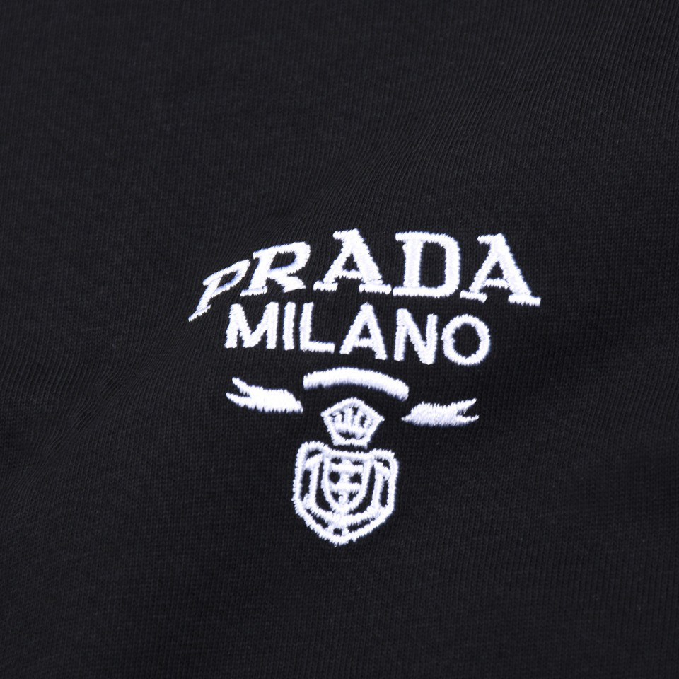 ÁO PRADA print cotton jersey T-shirt