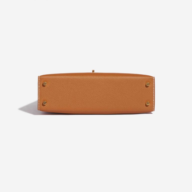 TÚI Hermès Kelly Mini Epsom Gold Gold Buckle khóa trắng