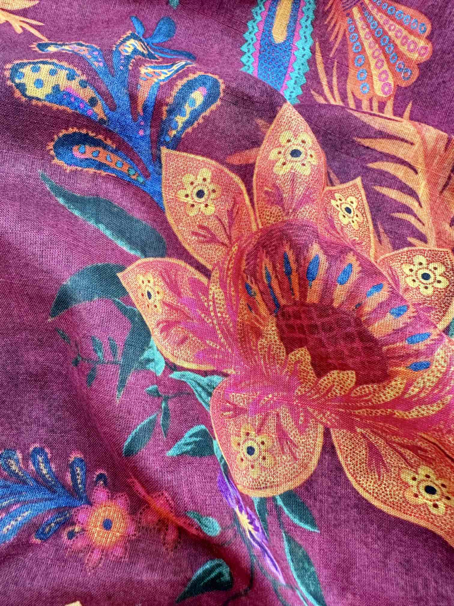 VÁY ZIMMERMANN Colorful Flower Vintage Dress Dài Tay