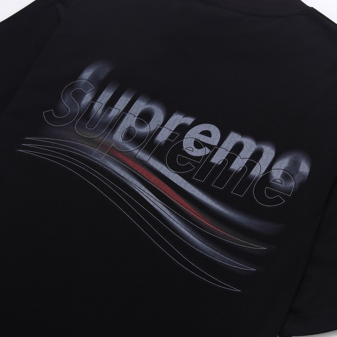 ÁO BALENCIAGA X Supreme print cotton jersey T-shirt
