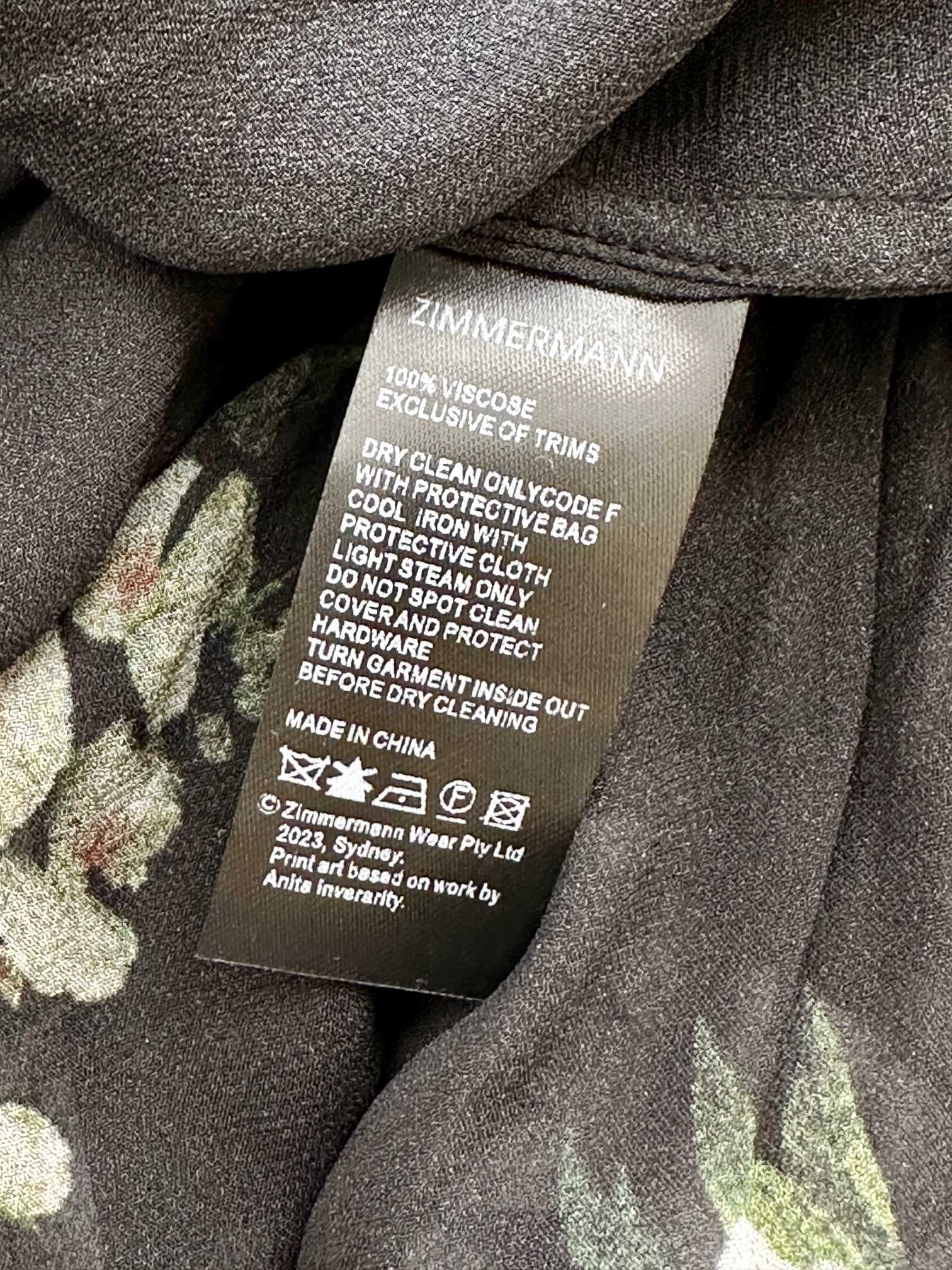 VÁY ZIMMERMANN Camellia Flower Vintage Dress