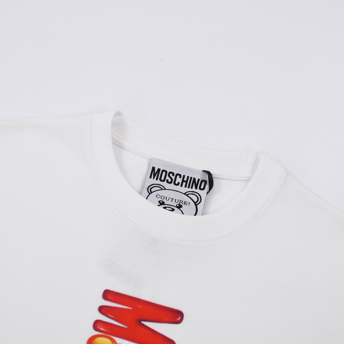 ÁO MOSCHINO print cotton jersey T-shirt