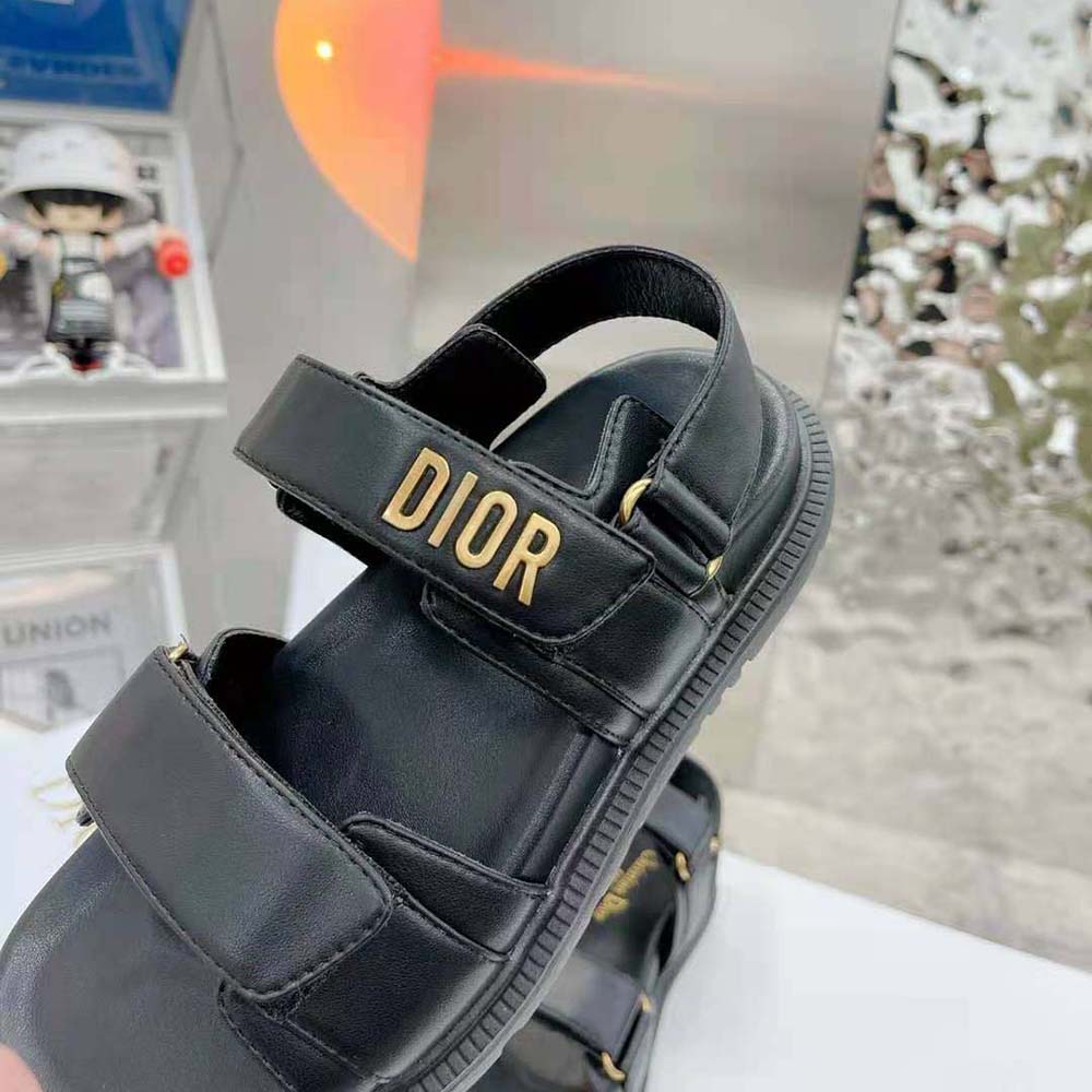 DÉP SANDAL DIOR Dioract Sandal Black Lambskin