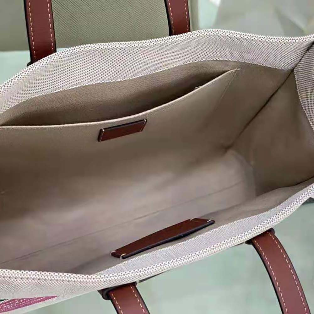 TÚI Chloe Women Corita Kent Large Tote in Embroidered Artwork and Shiny Calfskin