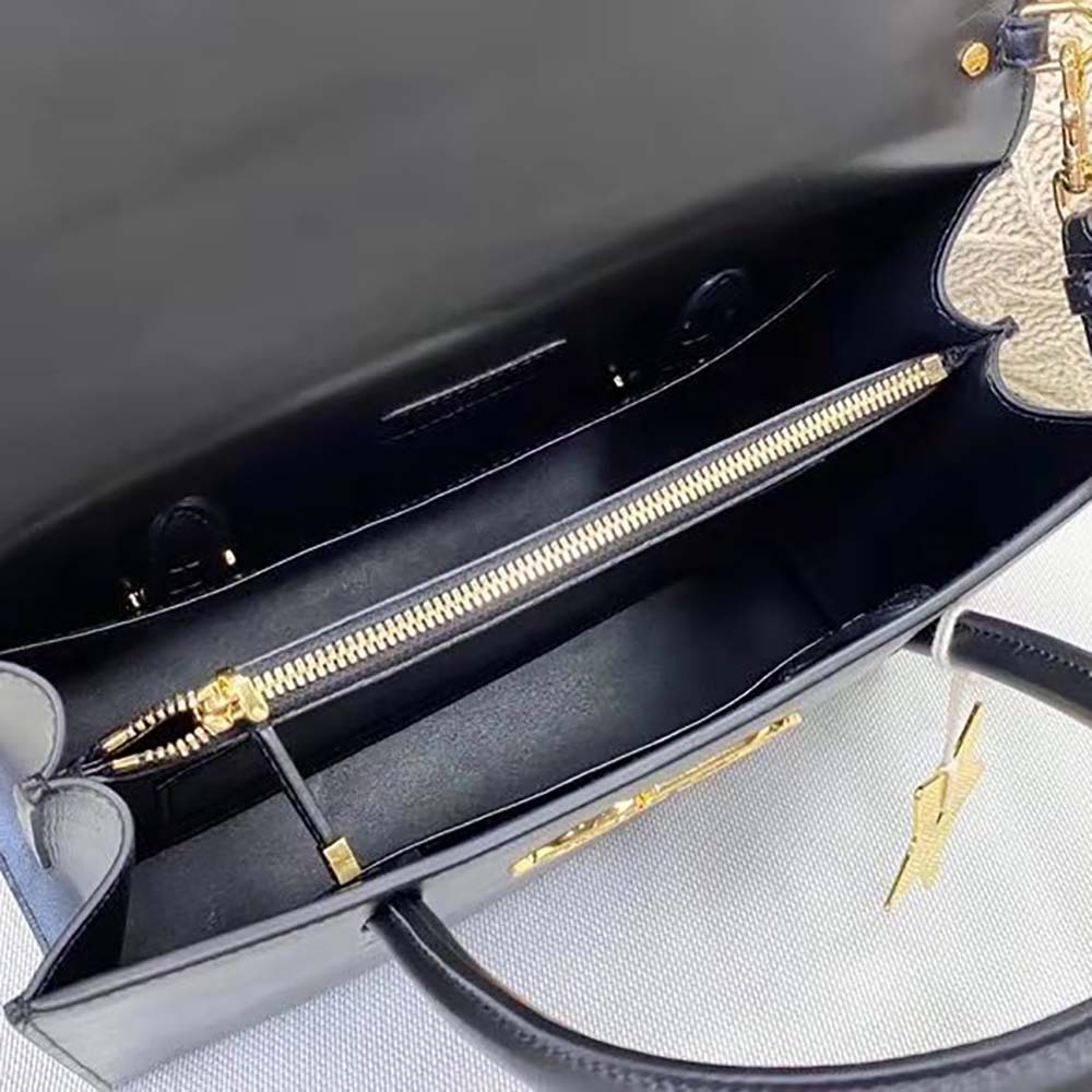 TÚI Dior Women Large ST Honore Tote Black Box Calfskin