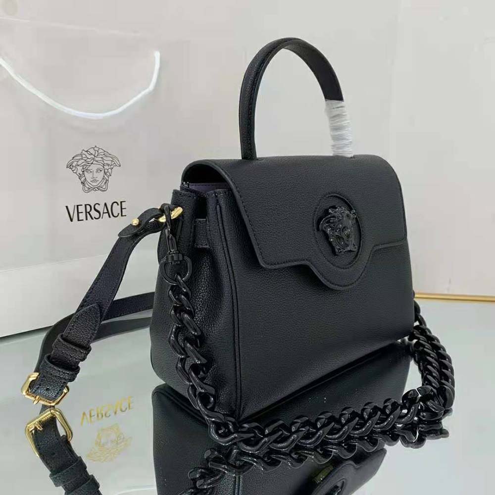 TÚI Versace Women La Medusa Medium Handbag Crafted From Premium leather-Black