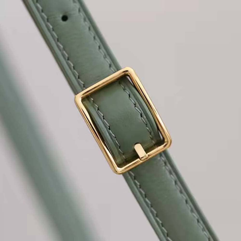 TÚI LOEWE Goya bằng da bê lụa màu xanh lá cây